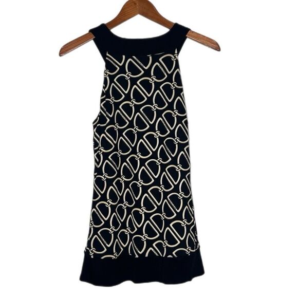 White House Black Market Silk Chain Link Logo Halter Top - Picture 4 of 6